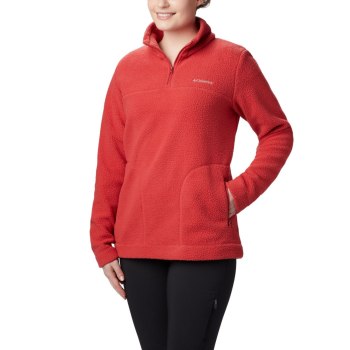 Columbia Pullover Dames, Canyon Point Sherpa Rood, 87DSQTZMO